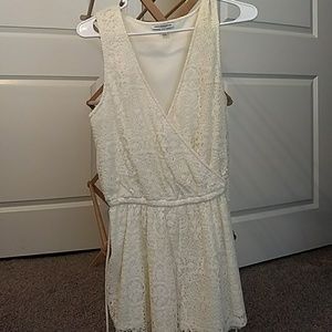 Ivory Crochet Romper